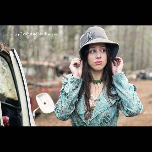 Vtg 20s gray cloche hat flapper 60s repro - Picture 3 of 14